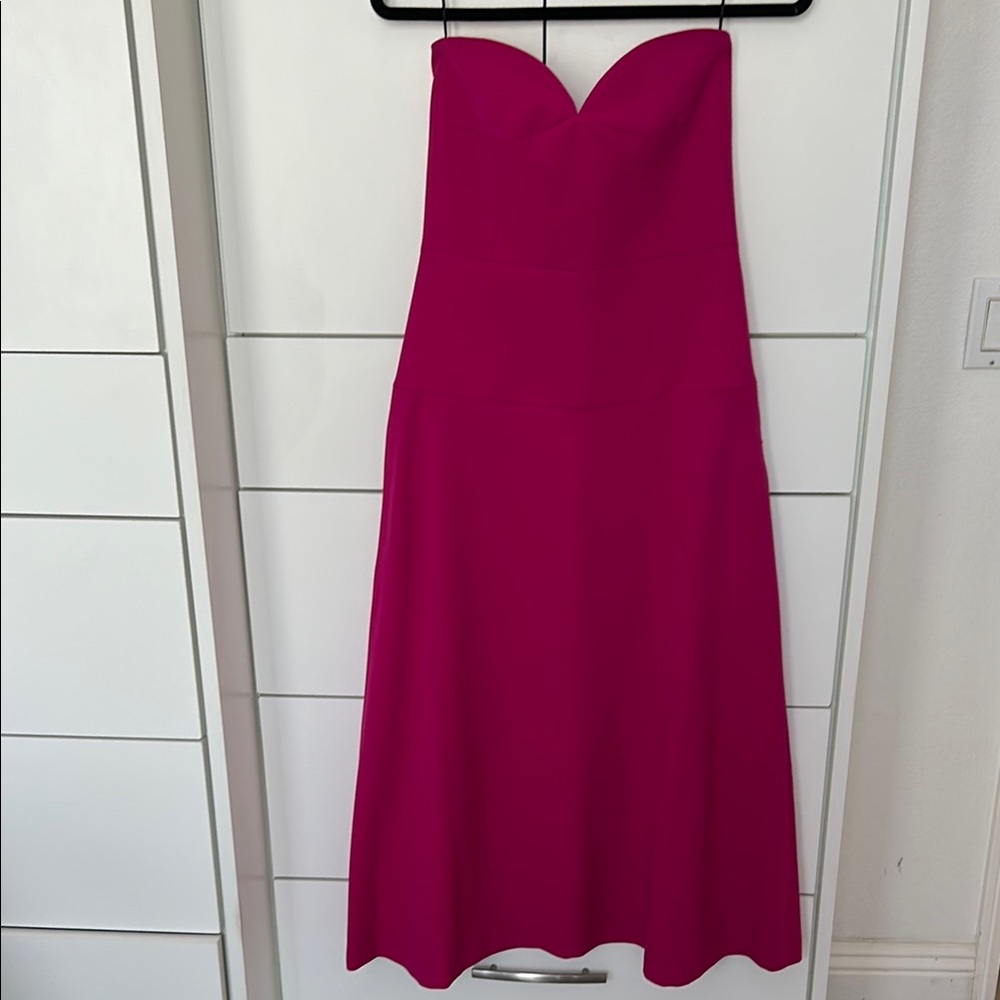 Zara Elegant Pink Strapless Dress